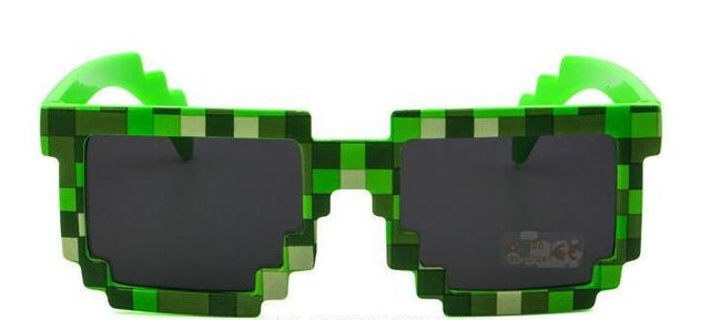 Girls Minecraft Glasses 8 bit Pixel kids Sunglasses Female Male Mosaic –  Kids Pirates