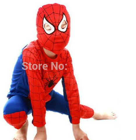 Red spiderman superhero costume for kids