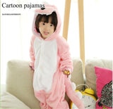 Children's pajamas Winter Flannel Animal pajamas one piece Totoro /Stitch /Panda /dinosaur /Pikachu Bbay Boys girls pyjamas kids