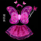 Butterfly wing +Wand +Headband +Tutu Skirt Sets Hot Butterfly Wing