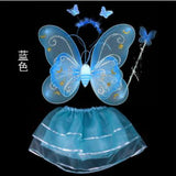 Butterfly wing +Wand +Headband +Tutu Skirt Sets Hot Butterfly Wing