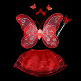 Butterfly wing +Wand +Headband +Tutu Skirt Sets Hot Butterfly Wing