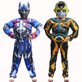 New Optimus Prime Bumblebee Superhero Full Body Suits Carnival Costumes