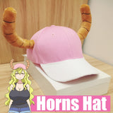 Anime Dragon Maid Lecore Quetzalcoatl Lucoa Horns Cap Cosplay Summer