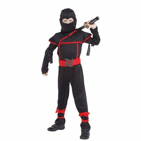 Children Super handsome Boy Kids black ninja warrior costume