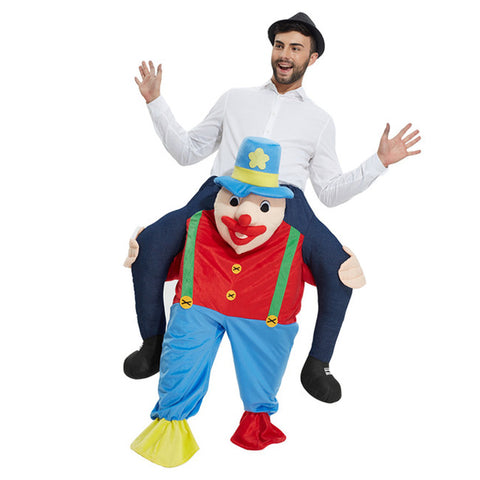 Adult Unisex Mascot Costumes Ride on Me Costume Funny Fancy Dress outfit Pants With False Human Leg