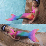 13 Color Girls Swimmable Mermaid Tail W Monofin Christmas gift For Kids Children Mermaid Tail