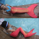 13 Color Girls Swimmable Mermaid Tail W Monofin Christmas gift For Kids Children Mermaid Tail