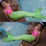 13 Color Girls Swimmable Mermaid Tail W Monofin Christmas gift For Kids Children Mermaid Tail