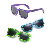 Girls Minecraft Glasses 8 bit Pixel kids Sunglasses Female Male Mosaic Sun Glasses kids