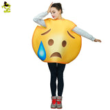 2018 Unisex Funny Emoji Costumes Face Series Jumpsuit  Cartoon Cosplay Emoji Costume