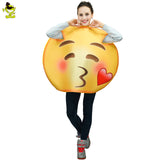 2018 Unisex Funny Emoji Costumes Face Series Jumpsuit  Cartoon Cosplay Emoji Costume