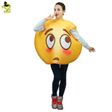 2018 Unisex Funny Emoji Costumes Face Series Jumpsuit  Cartoon Cosplay Emoji Costume