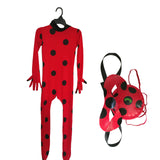 Fantasia Spandex Ladybug Miraculous Costumes kids Adult cosplay party bag girls children lady bug