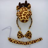 2018 Animal Little Giraffe Ear Headband Bow Tie Tail 3pcs set Cosplay Performance Accessories